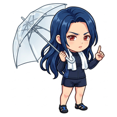 雨は濡れたくないと注意する女の子のイラスト