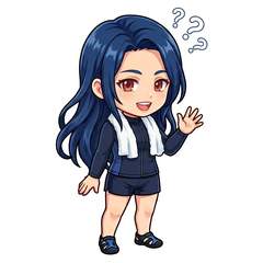 びしょ濡れディズニーの質問に答える女の子のイラスト