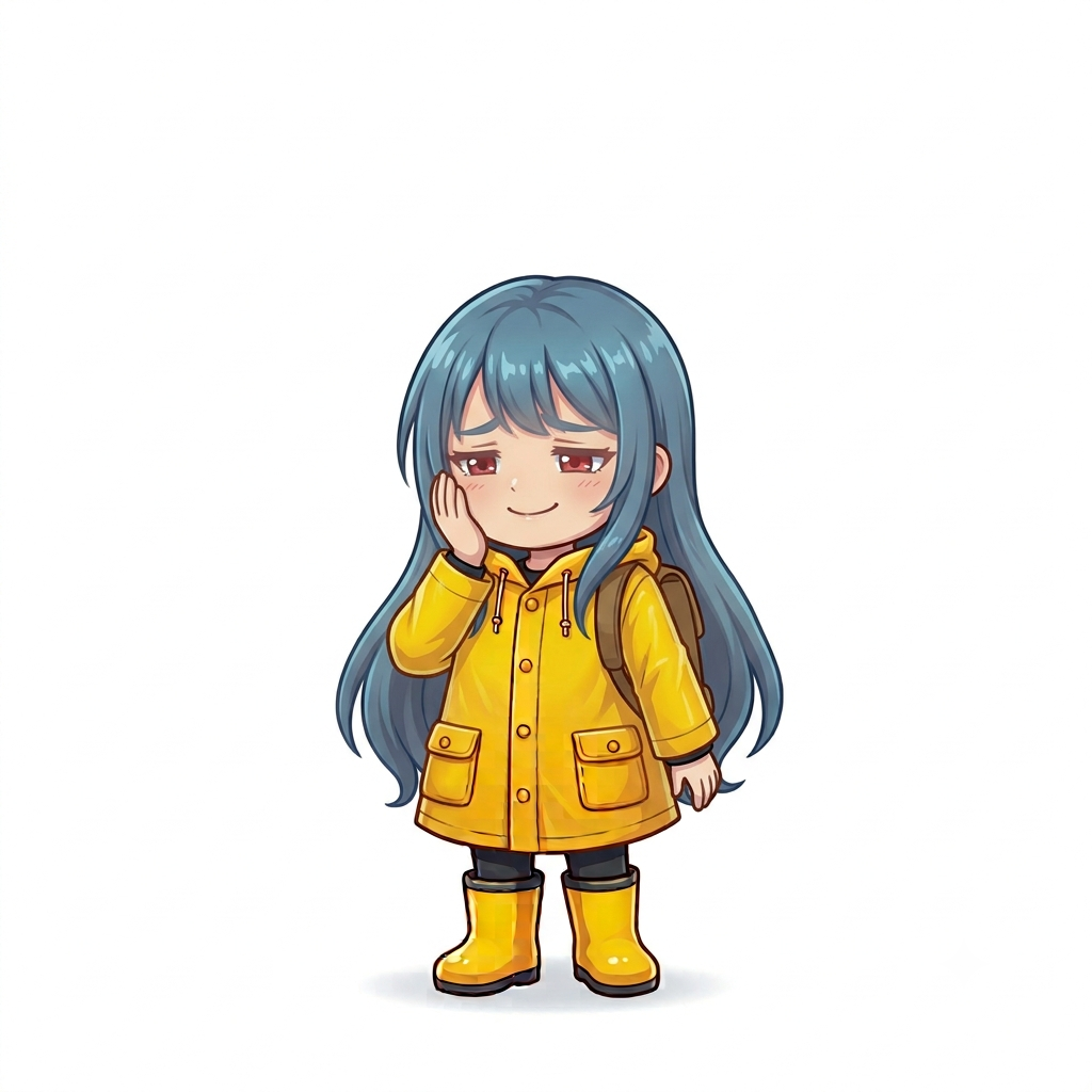 口コミの失敗に苦笑いする女の子のイラスト
